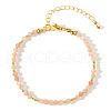 Bohemian Style Faceted Round Natural Sunstone Bead Bracelets Women's Fashion Jewelry LW5248-7-1