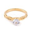 Mother's Day Rings 304 Stainless Steel Diamond Finger Ring for Women RJEW-C086-22-G-2