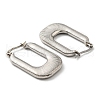 304 Stainless Steel Rectangle Hoop Earrings for Women EJEW-F319-01P-2