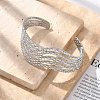 304 Stainless Steel Cuff Bangles BJEW-B108-12P-2