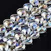 Electroplate Glass Beads Strands X-EGLA-S188-14-B03-2