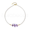 ABS Plastic Imitation Pearl Beaded Necklaces NJEW-JN04859-03-4