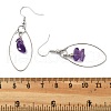 Natural Amethyst Dangle Earrings EJEW-JE02150-03-3