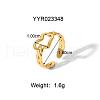 304 Stainless Steel Cuff Rings for Women HY5627-1-2