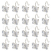 GOMAKERER 20Pcs Bowknot Brass Micro Pave Clear Cubic Zirconia Earring Hooks ZIRC-GO0001-02-1