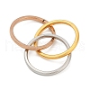 201 Stainless Steel Trinity Interlocking Ring Finger Rings FS-WG6776A-01-3