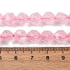 Faceted Natural Rose Quartz Gemstone Bead Strands G-J331-02-8mm-6