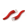 Rack Plating Alloy Enamel Pendants PALLOY-P289-56P-2