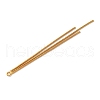 Brass Square Snake Chains Tassel Big Pendants KK-G510-02G-2