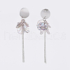 Transparent Acrylic Dangle Earring X-EJEW-JE03610-06-2