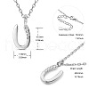 SHEGRACE Rhodium Plated 925 Sterling Silver Initial Pendant Necklaces JN917A-2