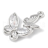 Brass Micro Pave Clear Cubic Zirconia Pendants KK-R219-33P-2