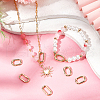Beebeecraft 8Pcs 2 Styles Brass Spring Gate Rings KK-BBC0014-16-4