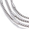 Tarnish Resistant 304 Stainless Steel Box Chains CHS-P007-21P-2