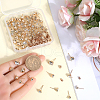 SOFPLATE 160Pcs 4 Size Alloy Crystal Rhinestone Stud Earring Finding ALRI-SP0001-01KCG-3