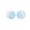 Transparent Handmade Blown Glass Globe Beads GLAA-T012-33B-06-2