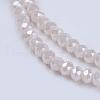 Electroplate Glass Beads Strands GLAA-F077-FR14-3