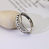 925 Sterling Silver Round Beaded Adjustable Finger Rings FS-WG9B90D-01-3