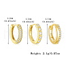 3 Pcs Elegant 925 Sterling Silver Clear Cubic Zirconia Ring Hoop Earrings ZA0253-1-3