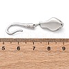 Brass Shell S-Hook Clasps KK-U059-26P-01-3