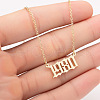 1980 Birth Year Number 201 Stainless Steel Pendant Cable Chain Necklaces FS-WGB5F08-68-1