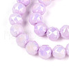 Electroplate Glass Beads Strands GLAA-N010-6mm-04-2