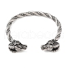 Viking 304 Stainless Steel Open Cuff Bangles for Men BJEW-U001-07G-G-2