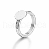 Elegant Stainless Steel Round Rhinestone Ring Suitable for Daily Wear for Women LL7523-6-1