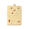 304 Stainless Steel Rhinestones Pendants STAS-D306-01G-B-1