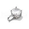 925 Sterling Silver with Cubic Zirconia Charms STER-Q004-04P-2