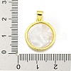 Brass Micro Pave Clear Cubic Zirconia Pendants KK-K354-04G-09-3