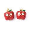 Brass Enamel Pendants KK-A252-15G-1