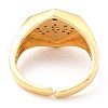 Adjustable Real 18K Gold Plated Brass Enamel Finger Ringss RJEW-L071-31G-4