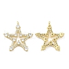 Brass with Cubic Zirconia Pendants KK-G471-04G-1
