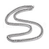 201 Stainless Steel Cuban Link Chain Necklace with 304 Stainless Steel Clasps for Men Women NJEW-M194-01E-P-1