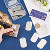 SUNNYCLUE 201 Stainless Steel Stamping Blank Tag Pendants STAS-SC0008-97P-02-3
