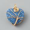 Dyed Natural Lava Rock Beads Pendants PALLOY-JF00742-4