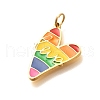 Pride 304 Stainless Steel Enamel Pendants STAS-B079-01G-04-2