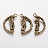 Tibetan Style Alloy Robot Pendants TIBEP-JC1121-AB-NF-1