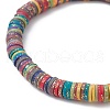 Polymer Clay Disc Heishi Surfer Stretch Bracelets BJEW-JB09834-01-2