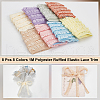  8Pcs 8 Colors 1M Polyester Ruffled Elastic Lace Trim OCOR-NB0001-93A-4