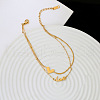Love Heart 304 Stainless Steel Double Layer Anklets for Women FS-WG96390-01-4