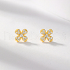 Delicate S925 Sterling Silver Clear Cubic Zirconia Stud Earrings QB2438-1-1