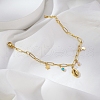Simple Star & Shell Shape Stainless Steel Charm Bracelets NX6412-2-2
