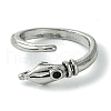 Pen Alloy Open Cuff Rings RJEW-K275-17AS-2