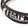 Braided Microfiber Leather Multi-strand Bracelets BJEW-B096-30A-2