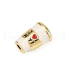 Brass Enamel Beads KK-S526-27G-2