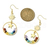 Natural & Synthetic Mixed Gemstone Beaded Dangle Earrings EJEW-TA00264-3