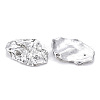 Brass Micro Pave Clear Cubic Zirconia Pendants KK-S356-540P-NF-2