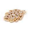 Brass Micro Pave Cubic Zirconia Pendants KK-S531-14G-E-2